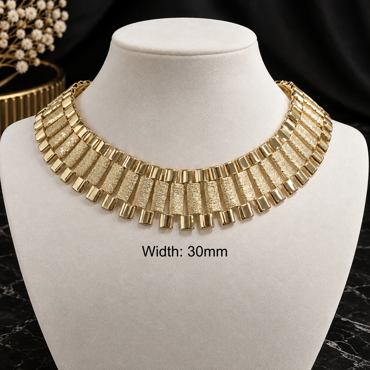 30mm Presidential Link Chain Gold Plated RX Chain Watch Band Style Necklace
