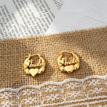 Personalized Mini Hoop Name Earrings Custom Kids Earrings 