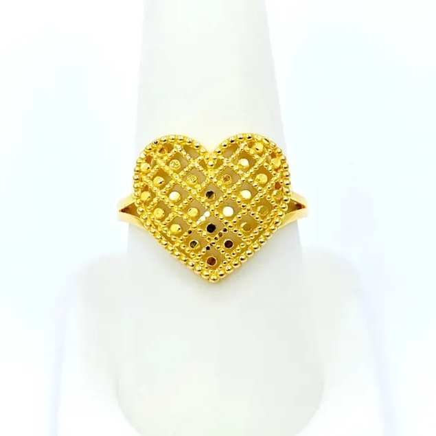 14K Gold Plated Heart Ring