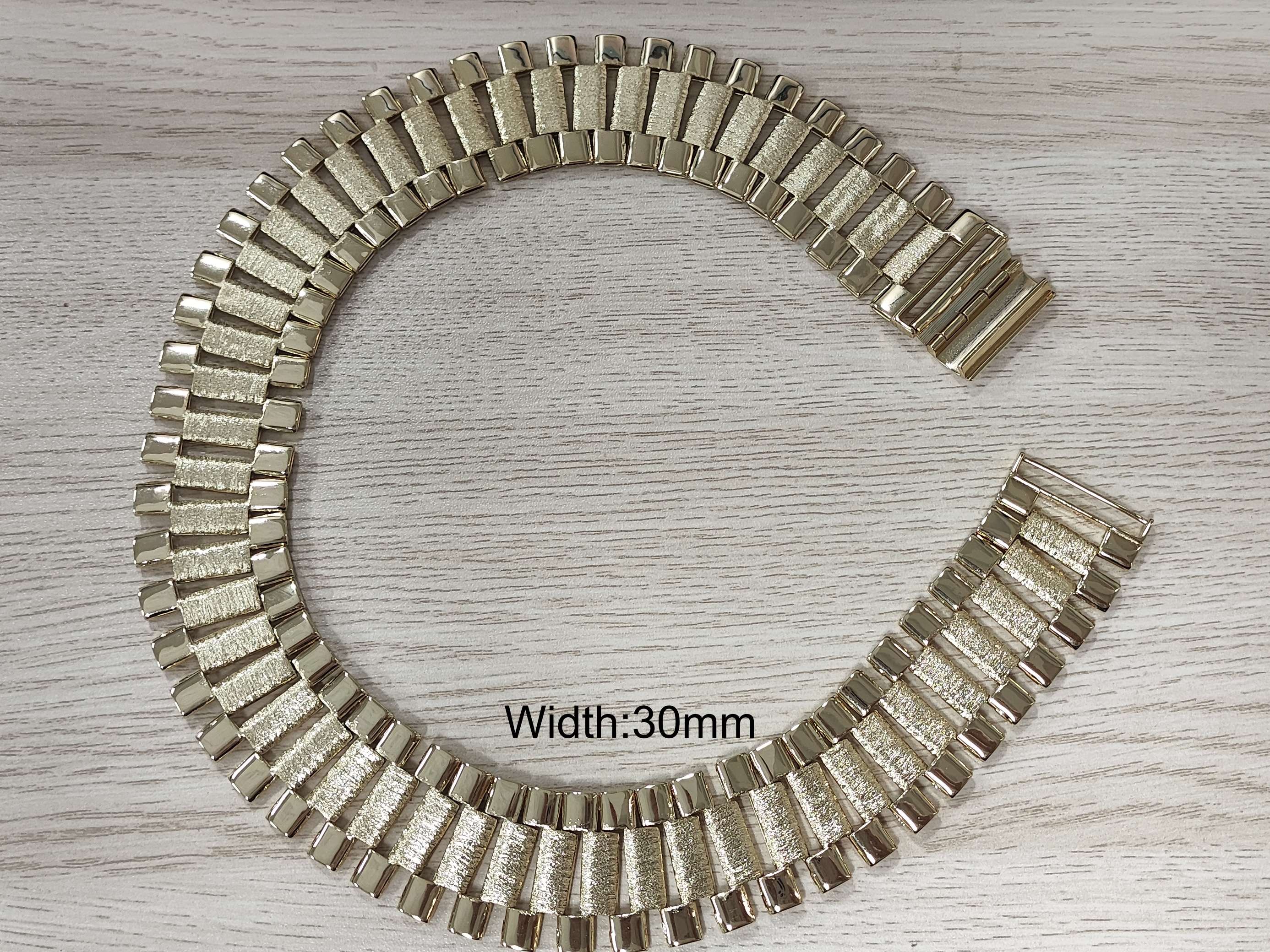 30mm Presidential Link Chain Gold Plated RX Chain Watch Band Style Necklace