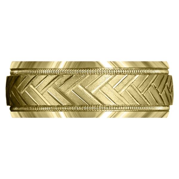 14k Gold Plated Fancy Carved Ring