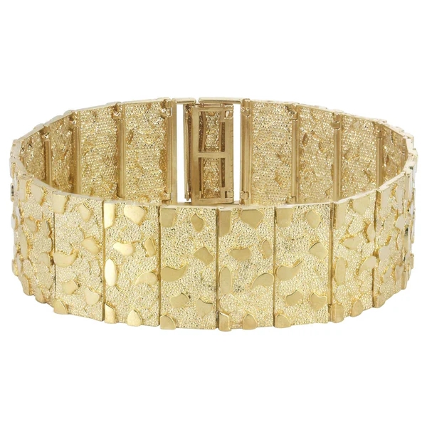 18mm Bracelet Gold Plated Nugget Bracelet