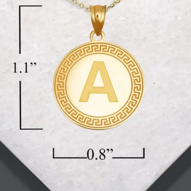 Gold Plated Custom Initial Letter Necklace