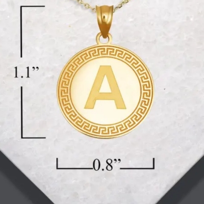 Gold Plated Custom Initial Letter Necklace