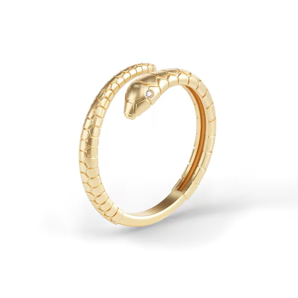 Snake Ring Gold Plated Animal Ring