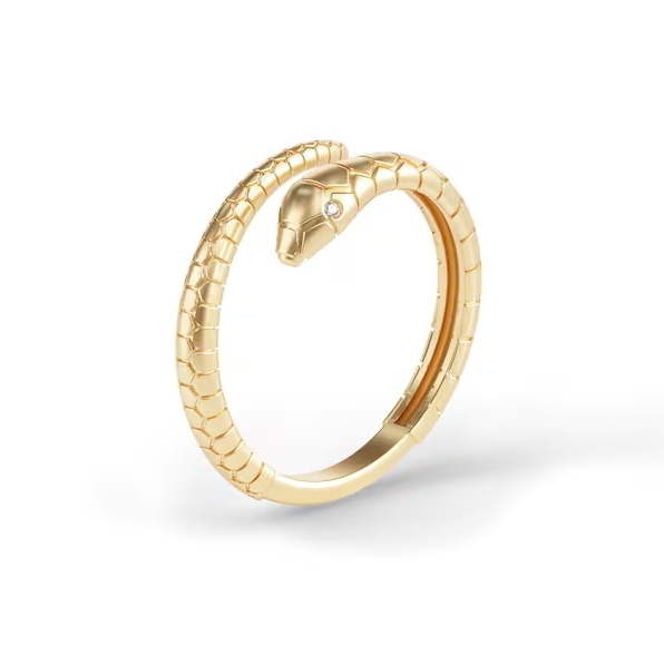 Snake Ring Gold Plated Animal Ring
