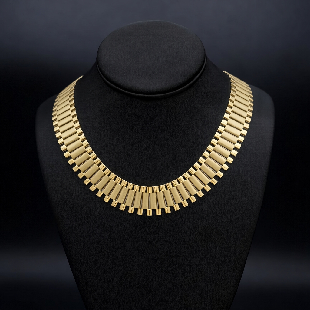 20mm Presidential Link Chain Gold Plated RX Chain Watch Band Style Necklace