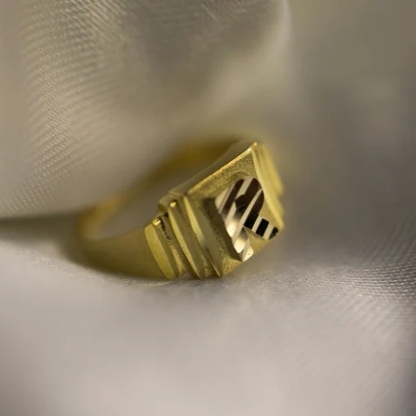 Gold Plated Personalized Initial Ring