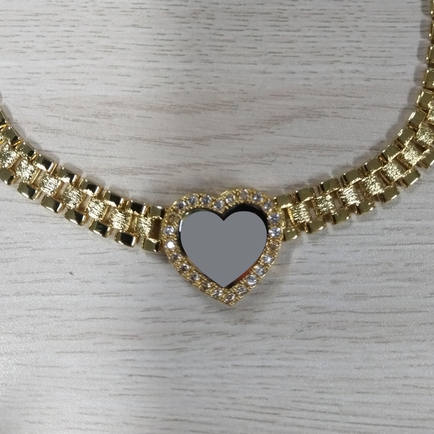 Rx Chain Heart Love Photo Pendant Personalized Photo Necklace