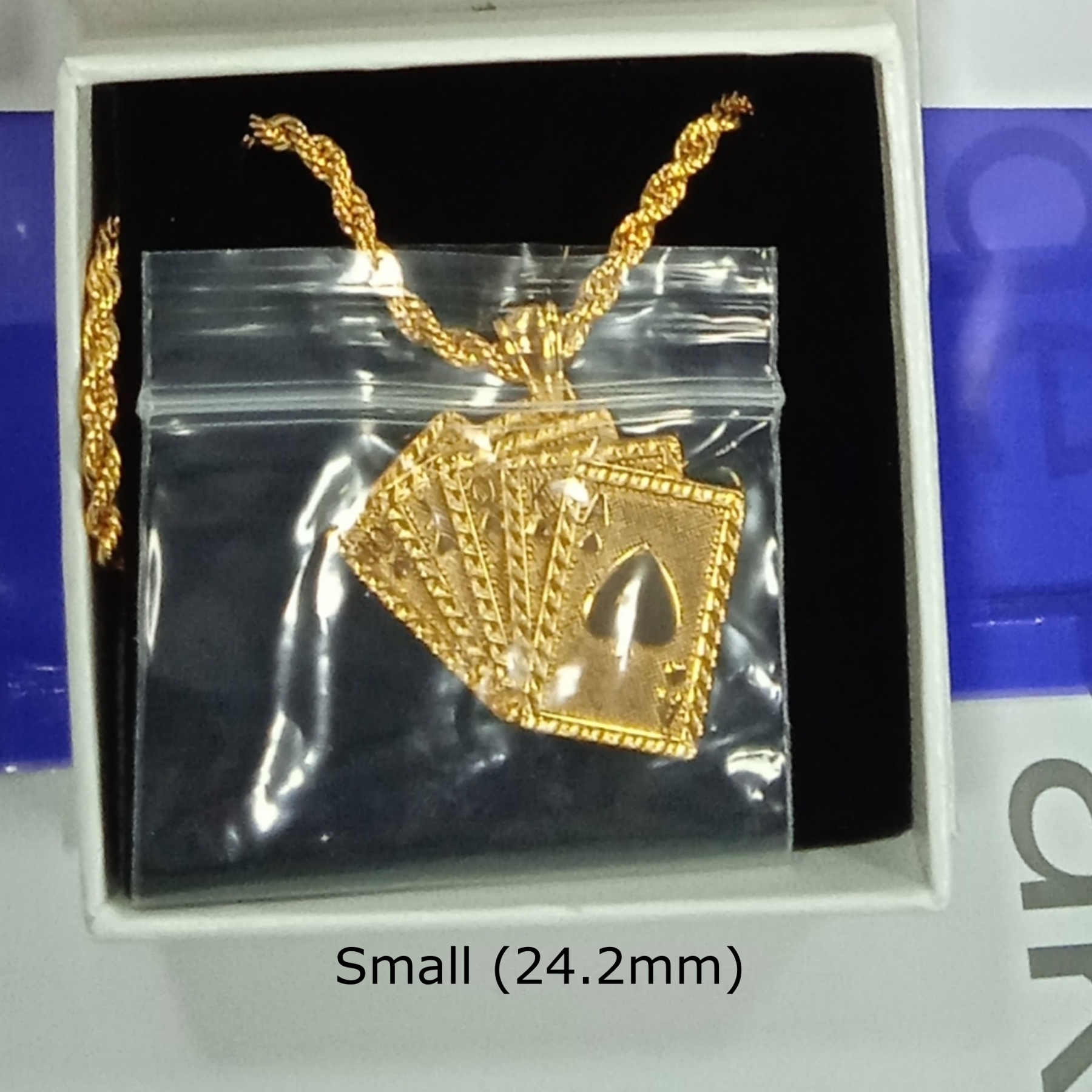 Poker Playing Cards Royal Flush Lucky Pendant Charm Necklace