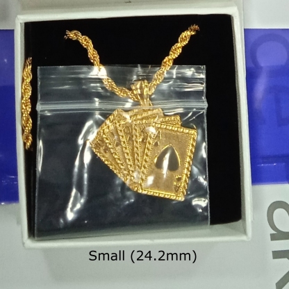 Poker Playing Cards Royal Flush Lucky Pendant Charm Necklace