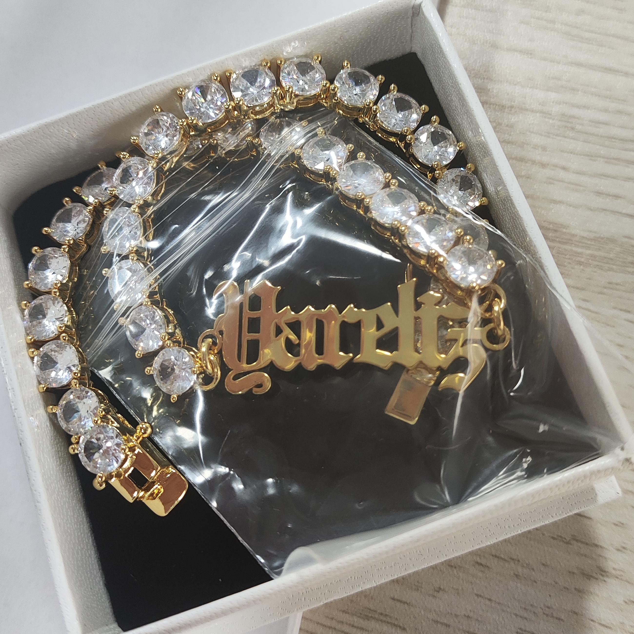 Tennis Chain Personalized Custom Name Anklet 