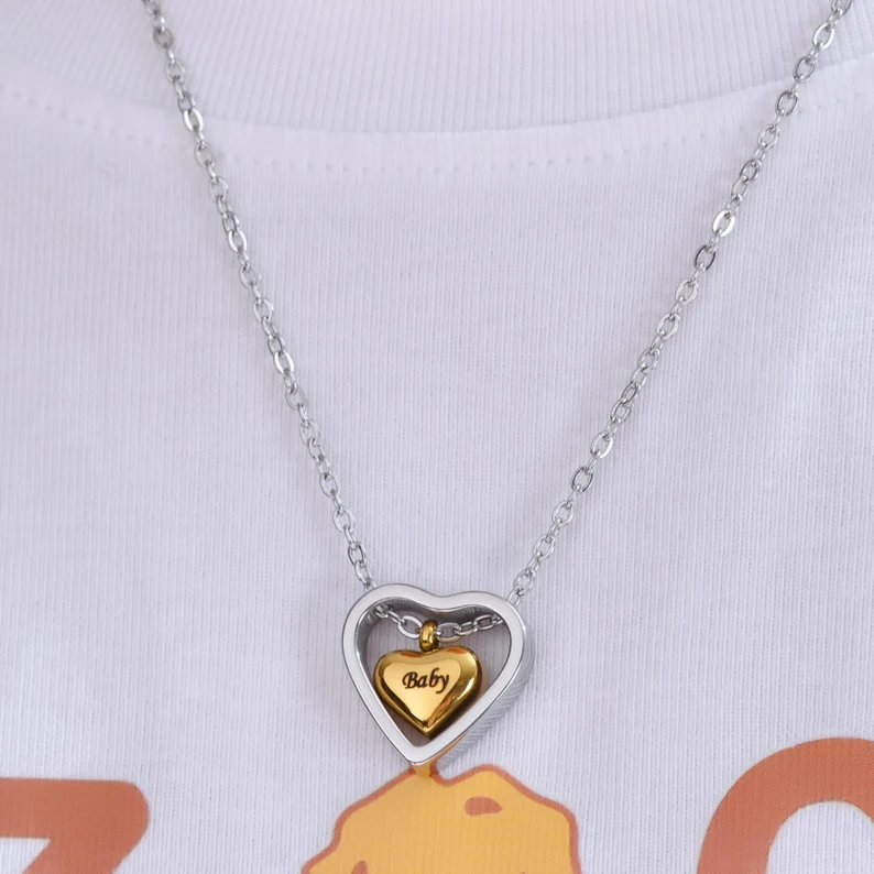 Custom Engraved Heart Name Necklace