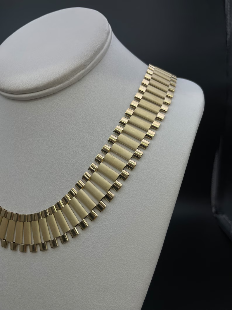 20mm Presidential Link Chain Gold Plated RX Chain Watch Band Style Necklace