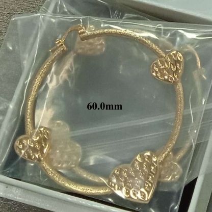 Round Heart Simple Classic Plain Beautiful Circle Hoop Earrings 