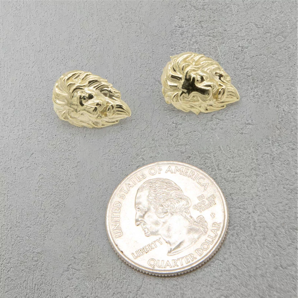 Lion Heart Stud Earrings Gold Plated Earrings