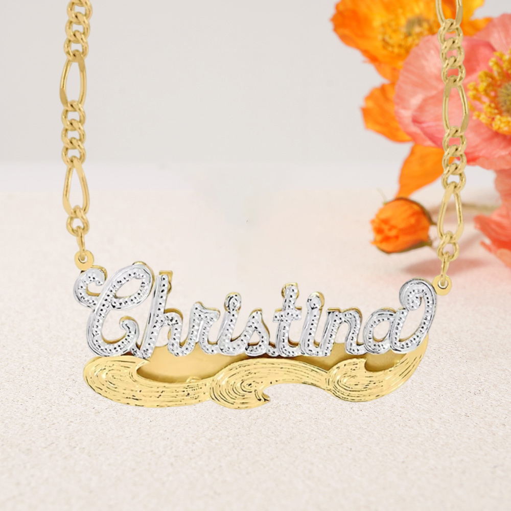 Personalized Double Plated Name Necklace