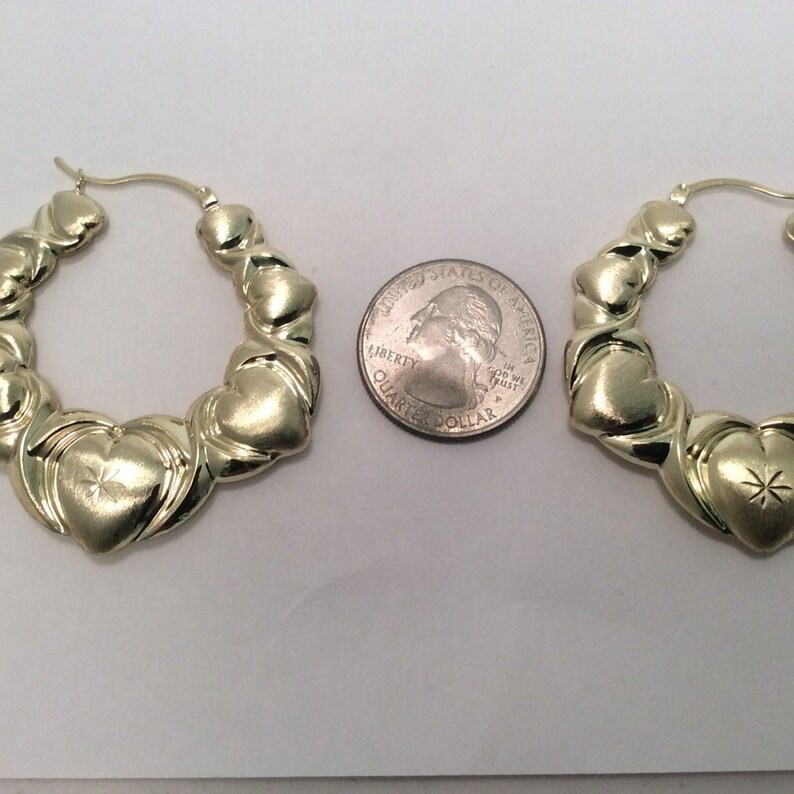 25mm XOXO Bamboo Earrings Gold Plated Hoop Earrings