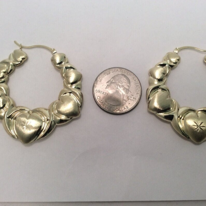 25mm XOXO Bamboo Earrings Gold Plated Hoop Earrings