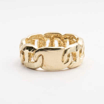 Textured Diamond-Cut Mariner Chain Ring