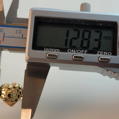 14K Gold Plated Love Heart Ring Nugget Ring