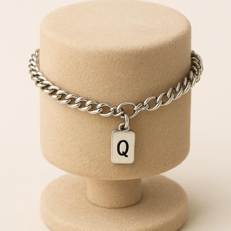 Personalized Letter Charm Initial Bracelet 