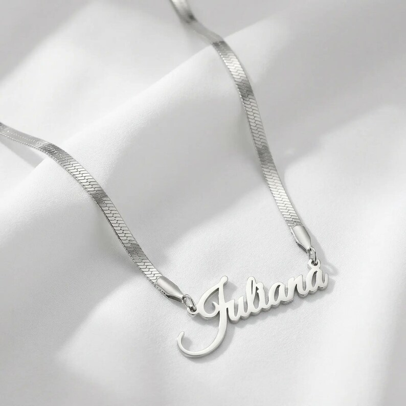 Snake Chain Gold Plated Personalized Name Necklace