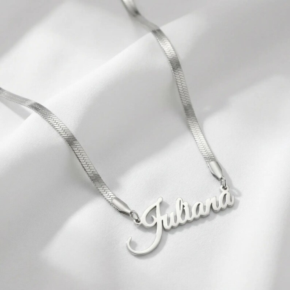Snake Chain Gold Plated Personalized Name Necklace
