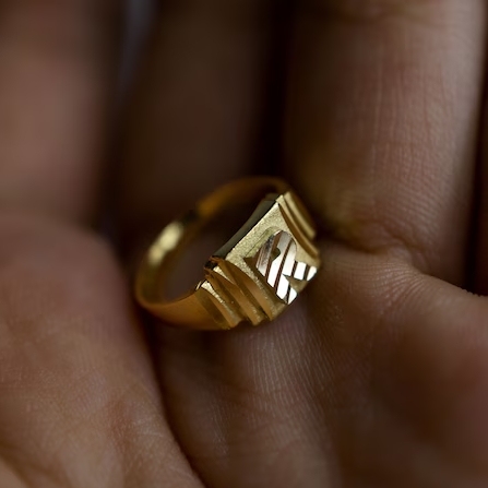 Gold Plated Personalized Initial Ring