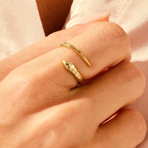 Snake Ring Gold Plated Animal Ring