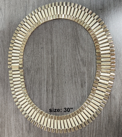 36mm Presidential Link Chain Gold Plated RX Chain Watch Band Style Necklace