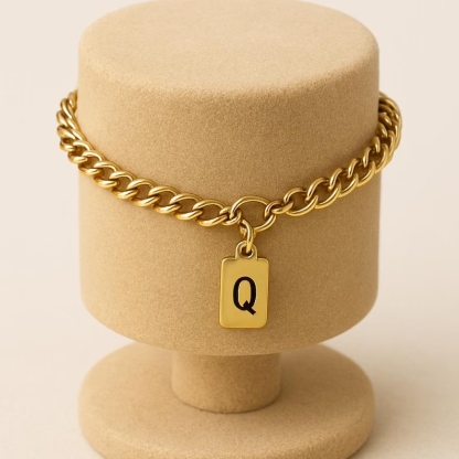 Personalized Letter Charm Initial Bracelet 