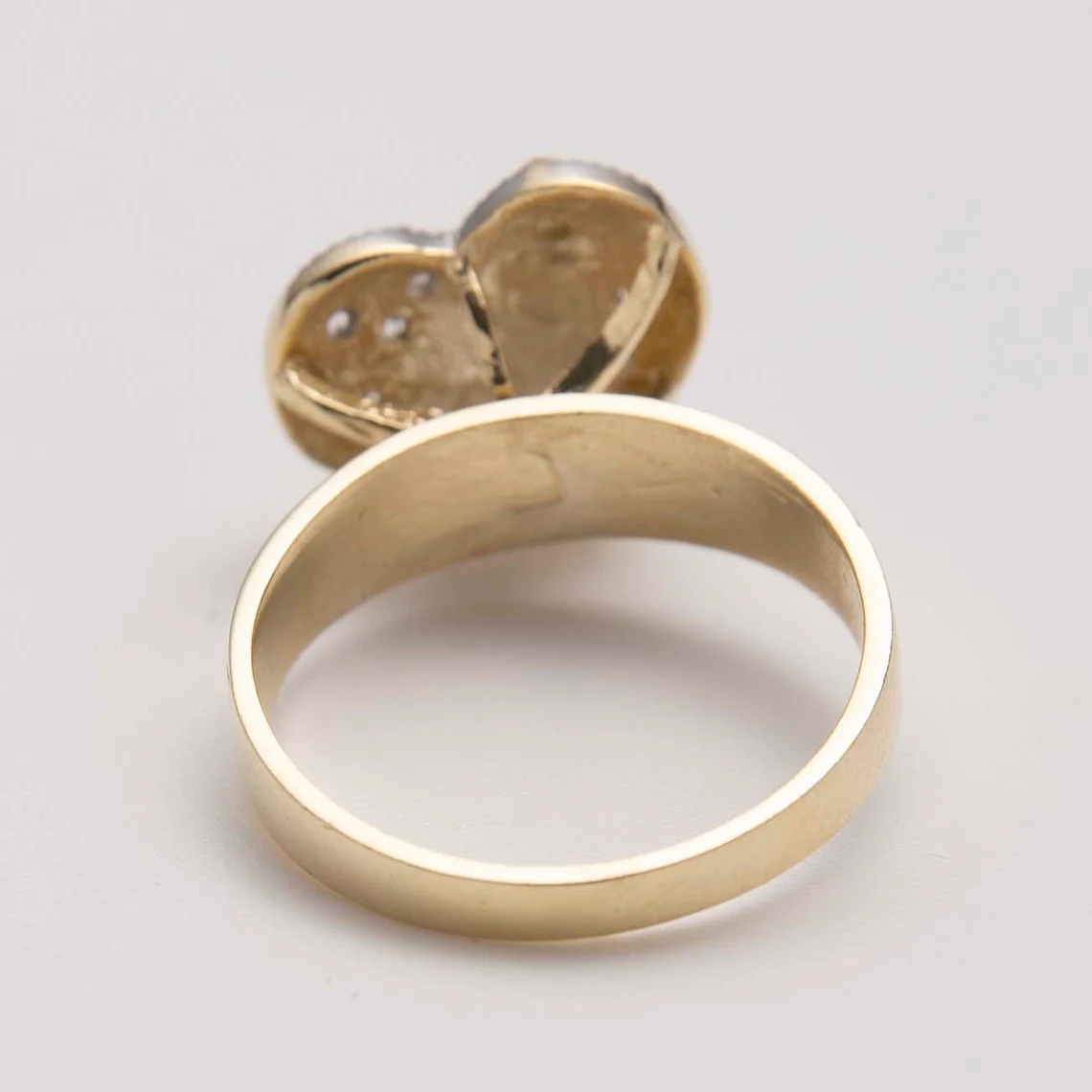 Gold Plated "I Love You" Engraved Ring Heart Love Ring
