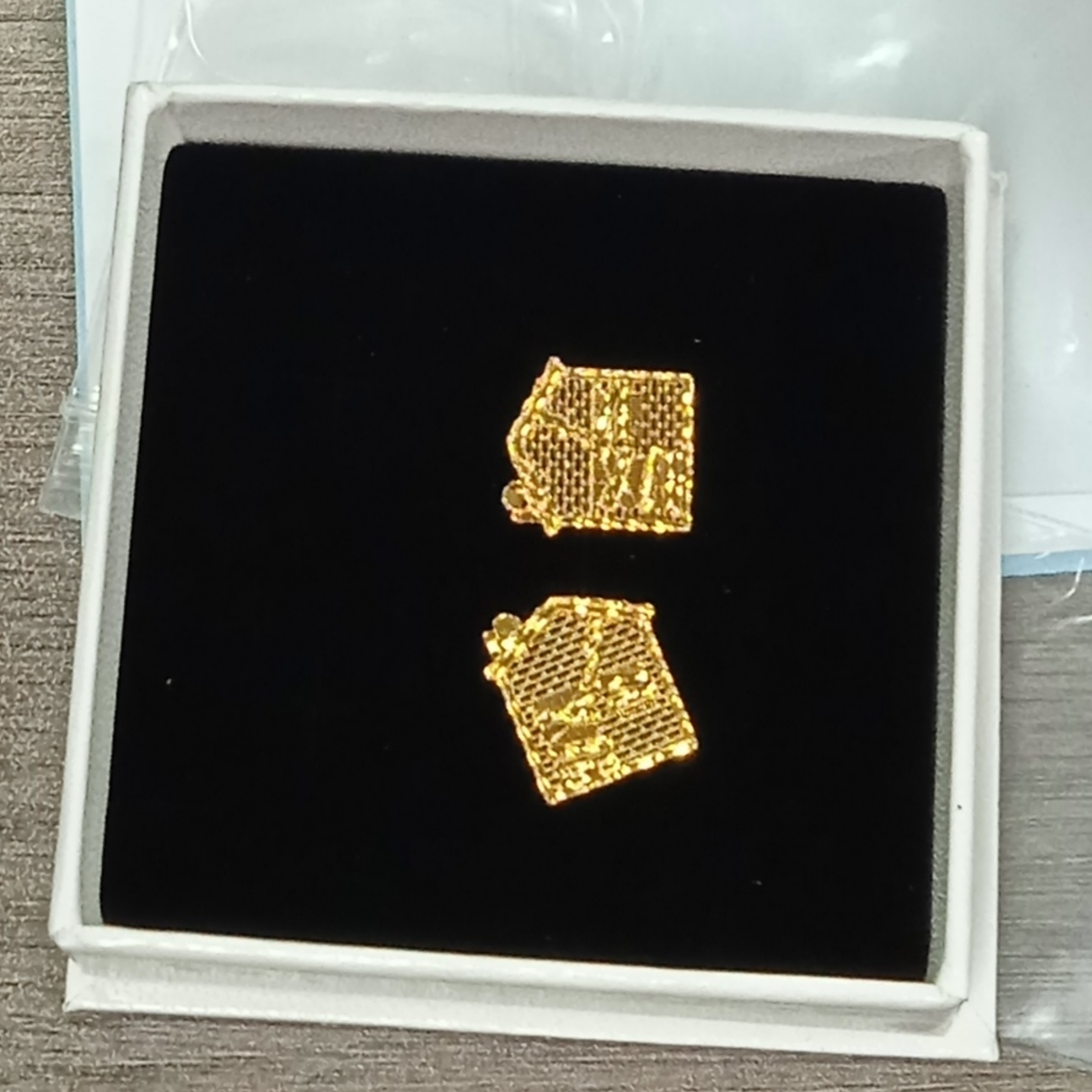 Trap House Stud Earrings Gold Plated Earrings