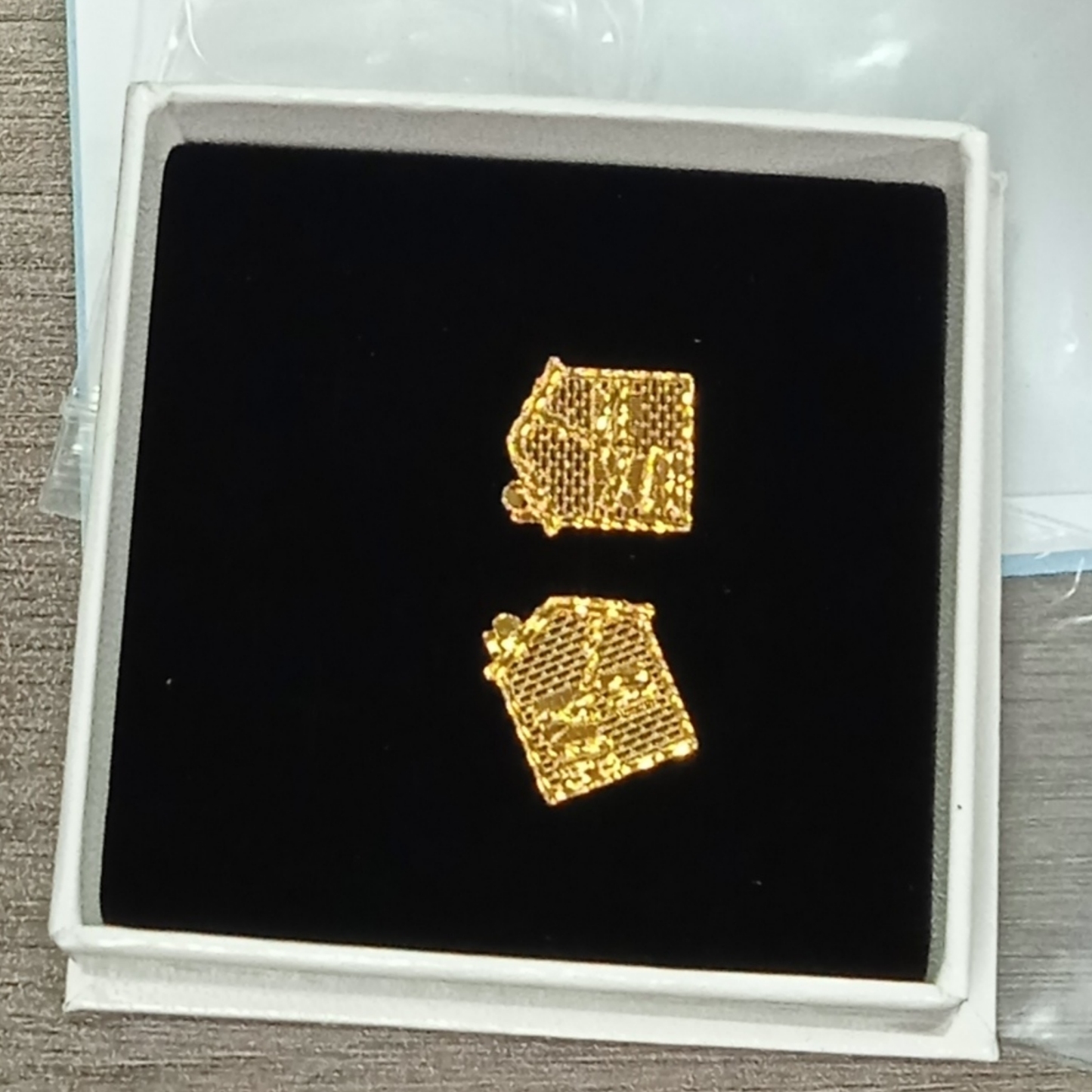 Trap House Stud Earrings Gold Plated Earrings