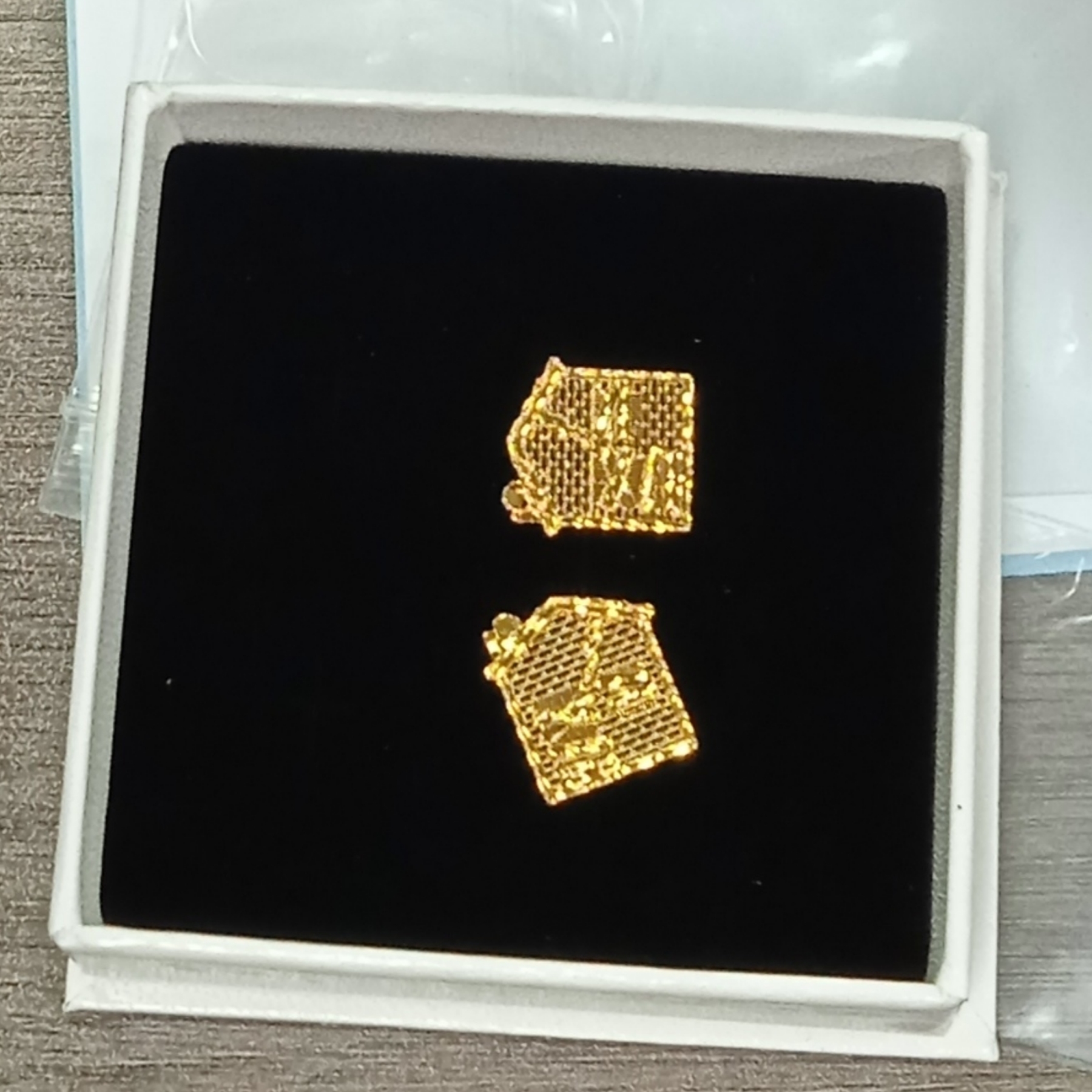 Trap House Stud Earrings Gold Plated Earrings