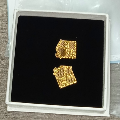 Trap House Stud Earrings Gold Plated Earrings