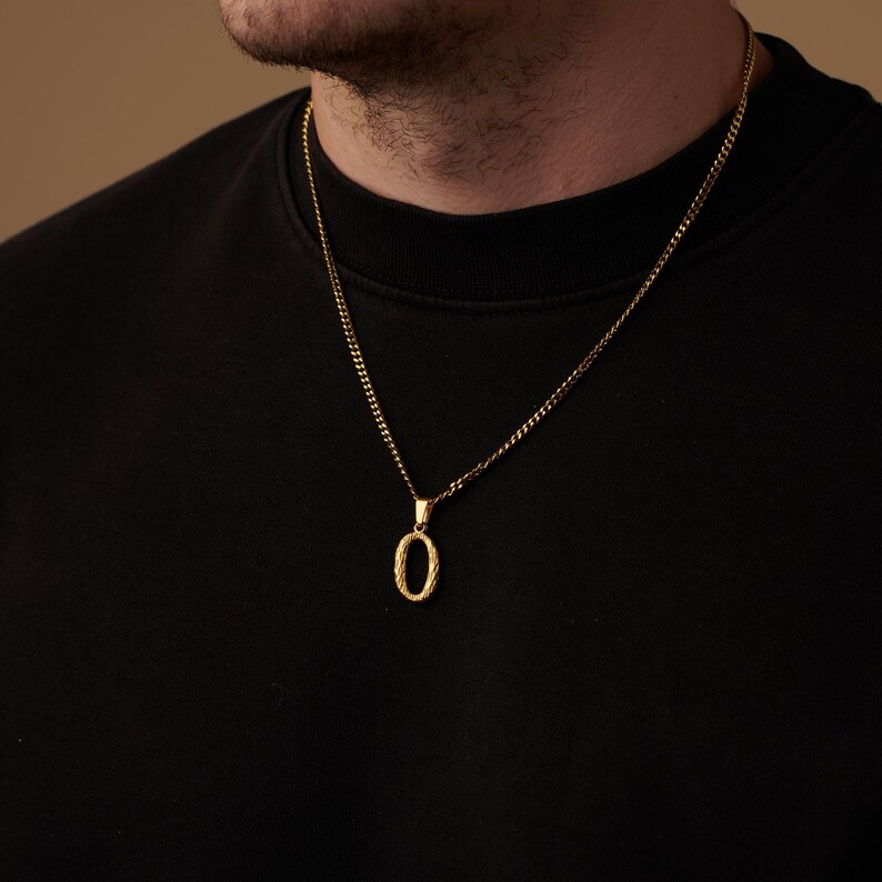 Gold Plated Personalized Initial Pendant Necklace