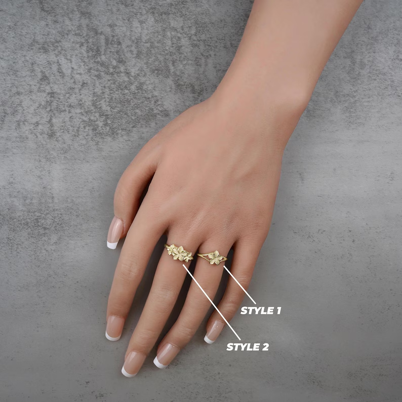 Gold Plated Fiori Hibiscus Flower Ring 