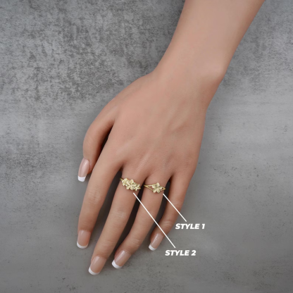 Gold Plated Fiori Hibiscus Flower Ring 
