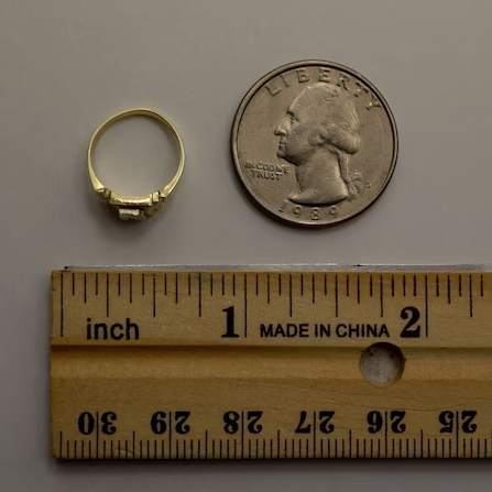 Gold Plated Personalized Initial Ring