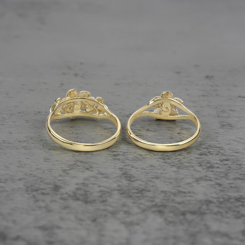 Gold Plated Fiori Hibiscus Flower Ring 