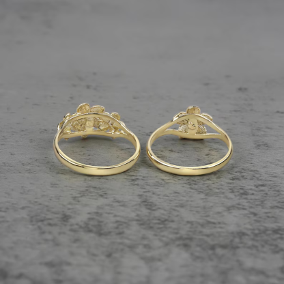 Gold Plated Fiori Hibiscus Flower Ring 