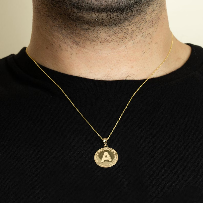 Gold Plated Custom Initial Letter Necklace