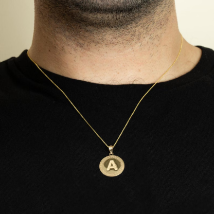 Gold Plated Custom Initial Letter Necklace