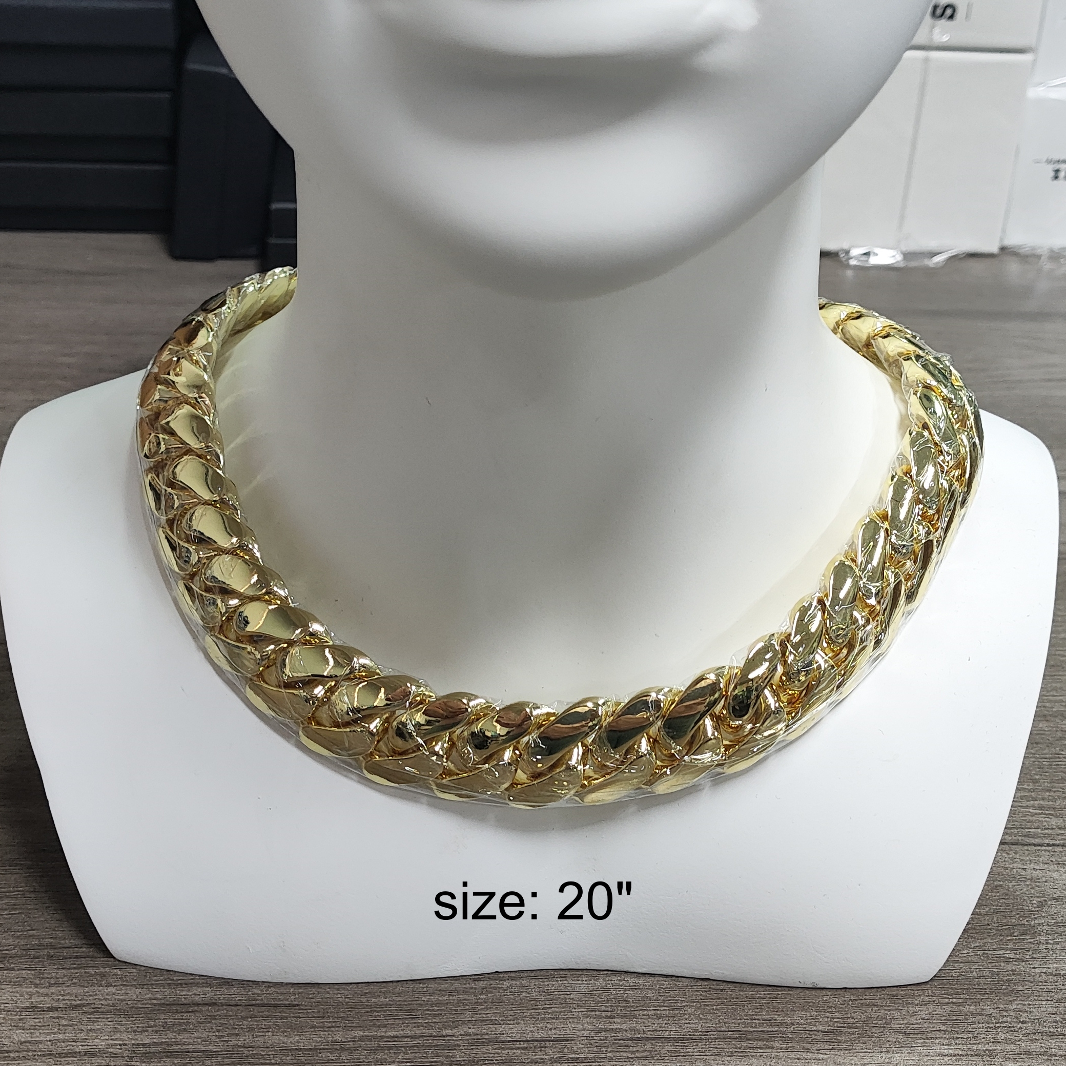 20mm Presidential Link Chain Gold Plated RX Chain Watch Band Style Necklace