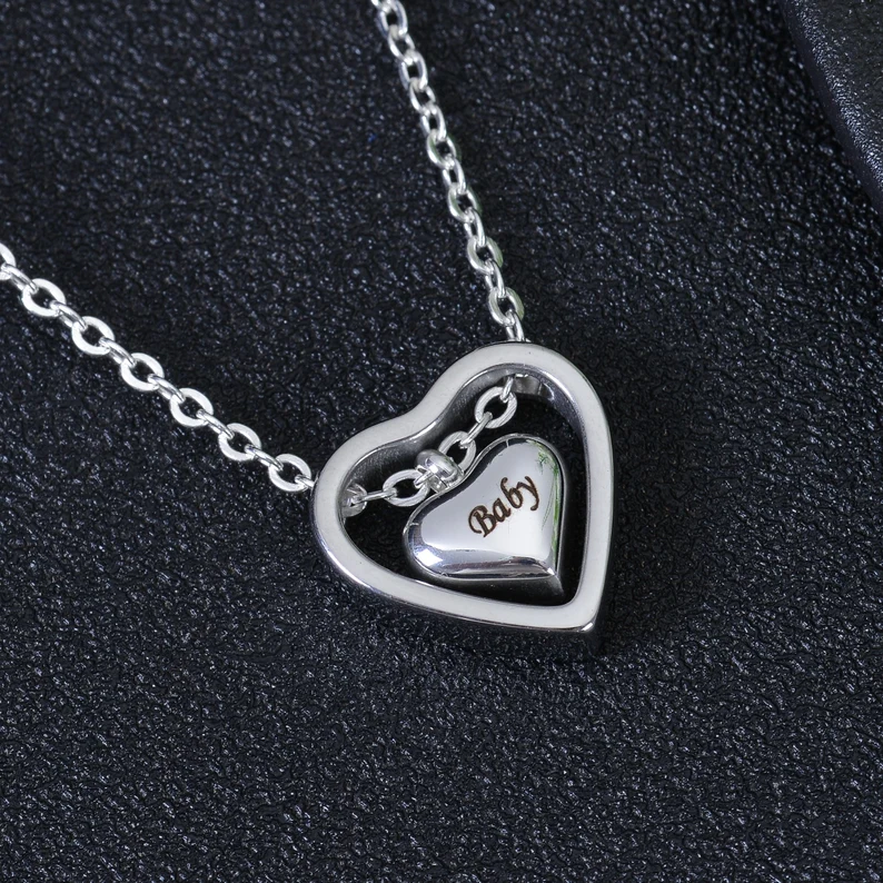 Custom Engraved Heart Name Necklace