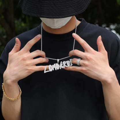 Hip Hop Style Iced Out Personalized Custom Name Necklace