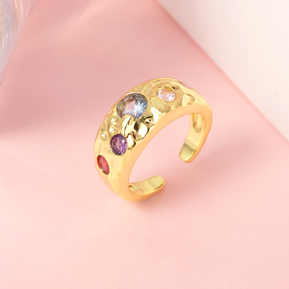 Irregular Chunky Nugget Ring Custom Birthstone Ring