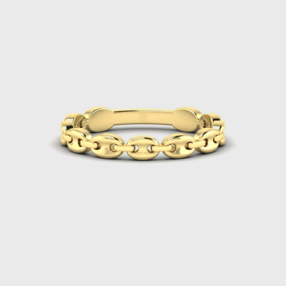 Puffed Mariner Anchor Rings With Engraved Letters